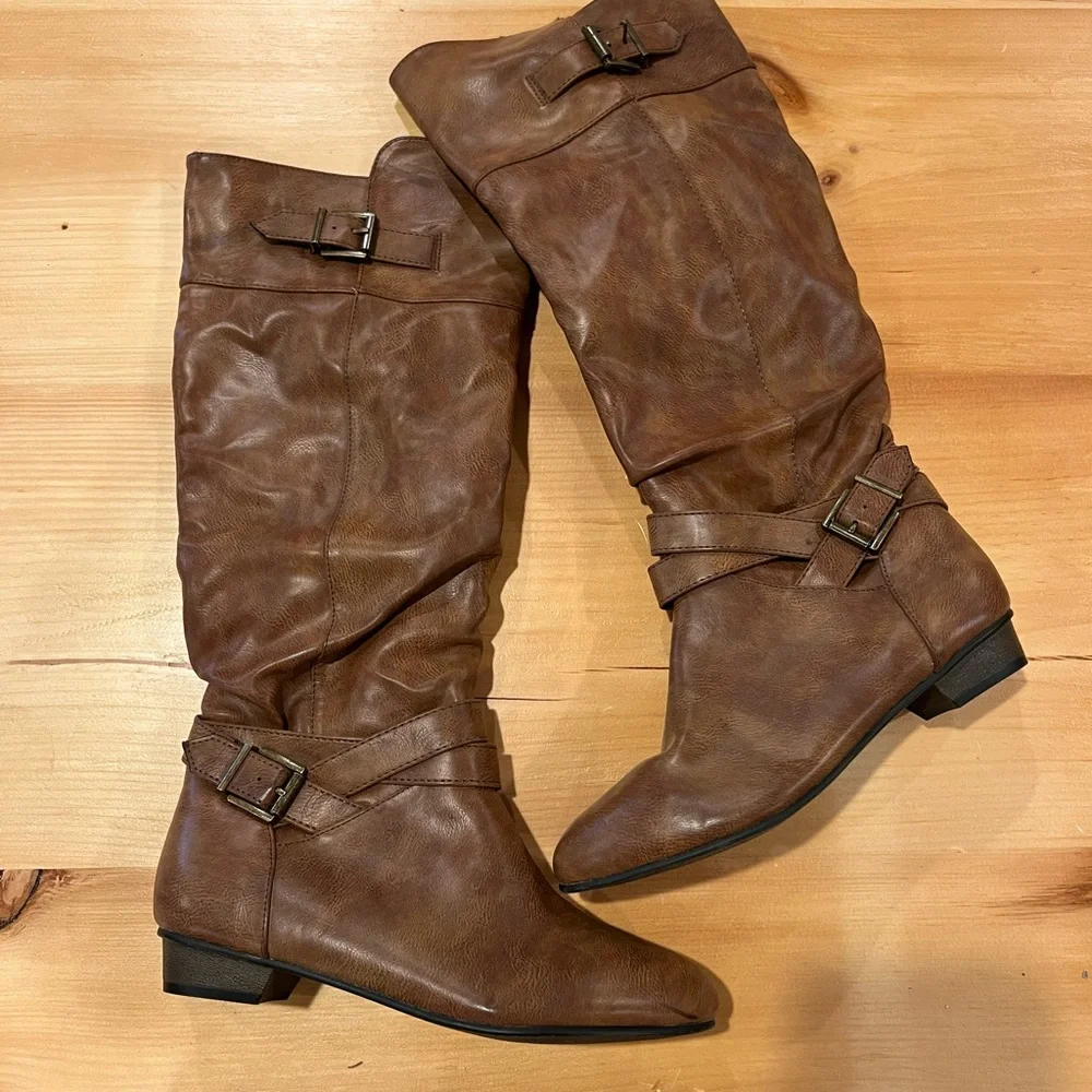 Material Girl Cresta Low Heel Knee High Boots